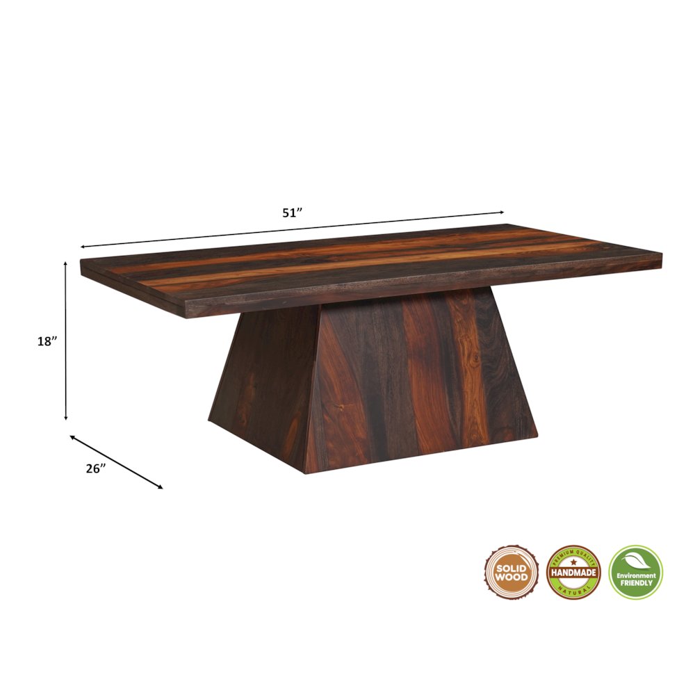 Marin 3-piece Rectangular Solid Wood Living Room Table Set. Picture 8