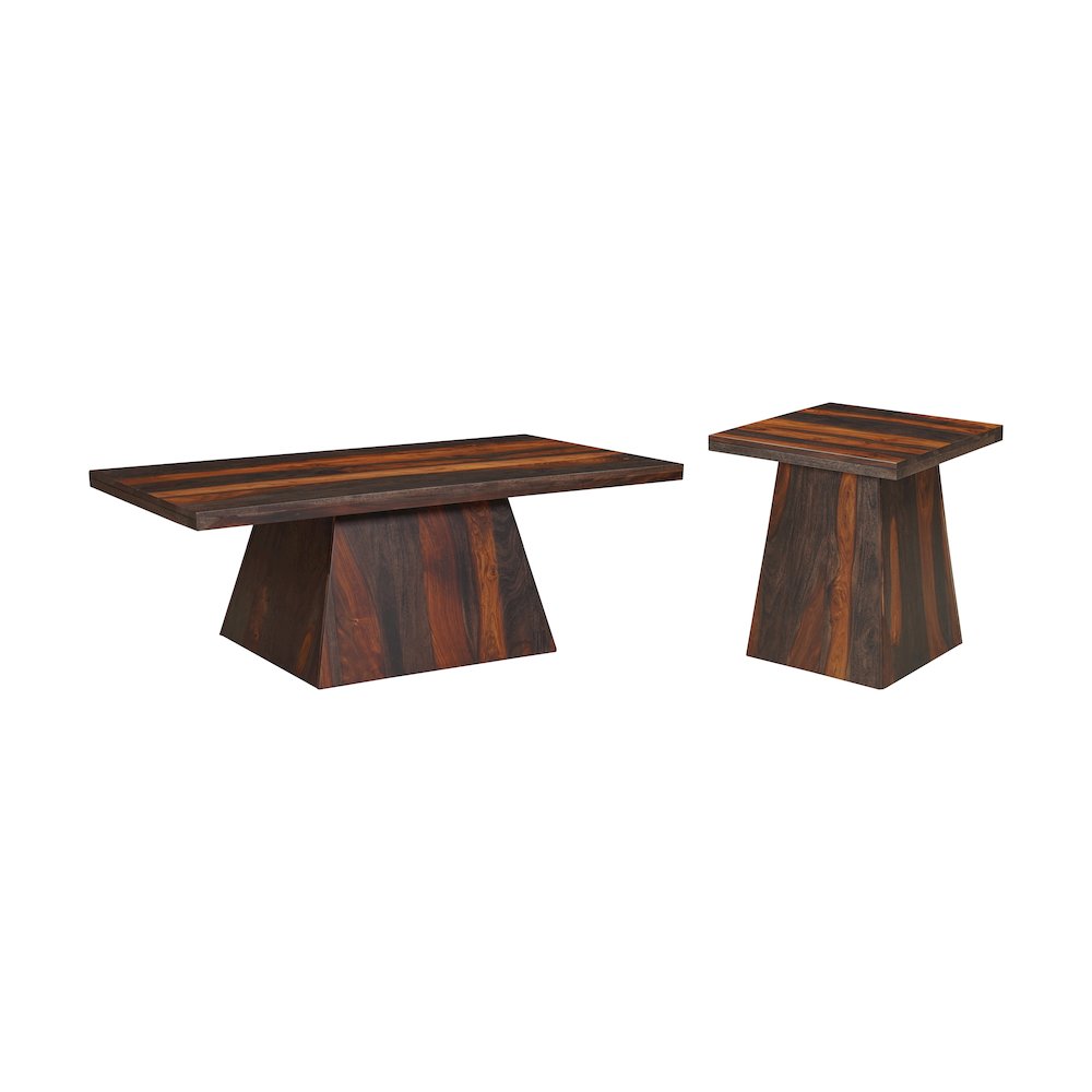 Marin 2-piece Modern Rectangular Solid Wood Living Room Table Set. Picture 3