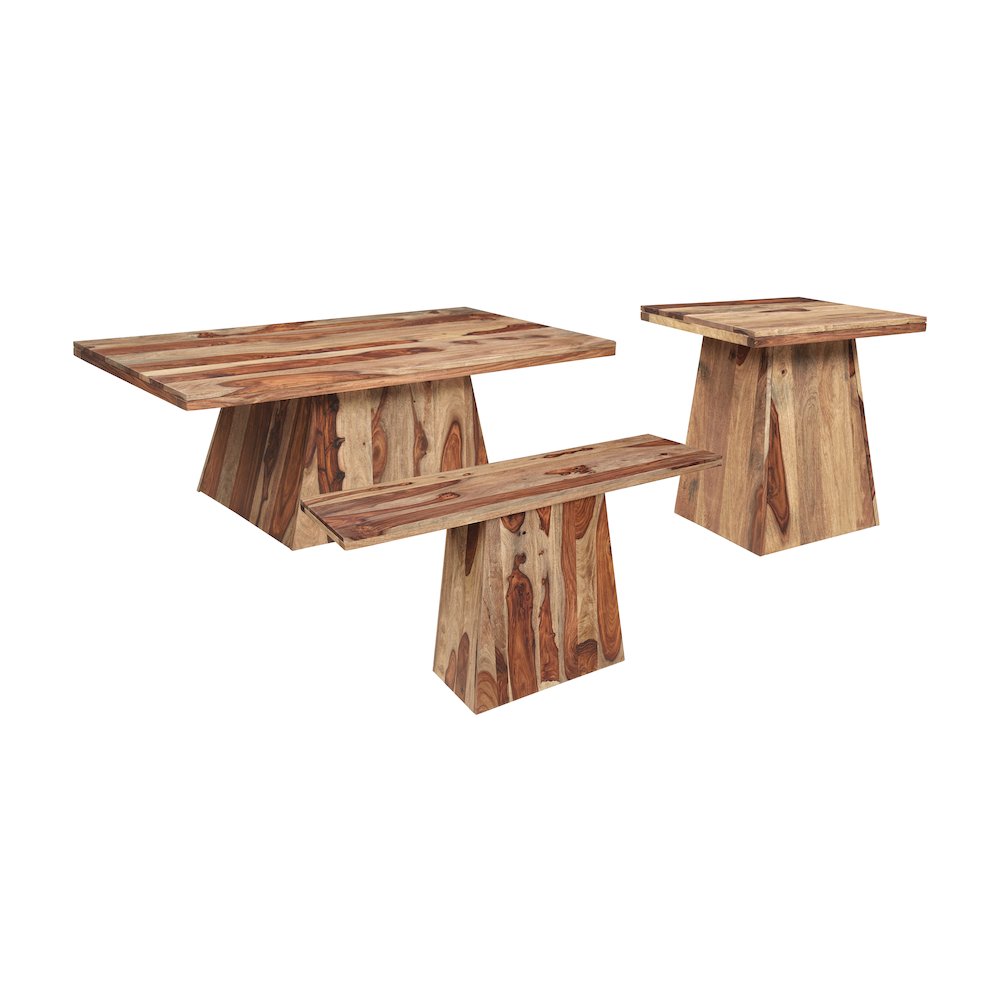Marin 3-piece Rectangular Solid Wood Living Room Table Set. Picture 1