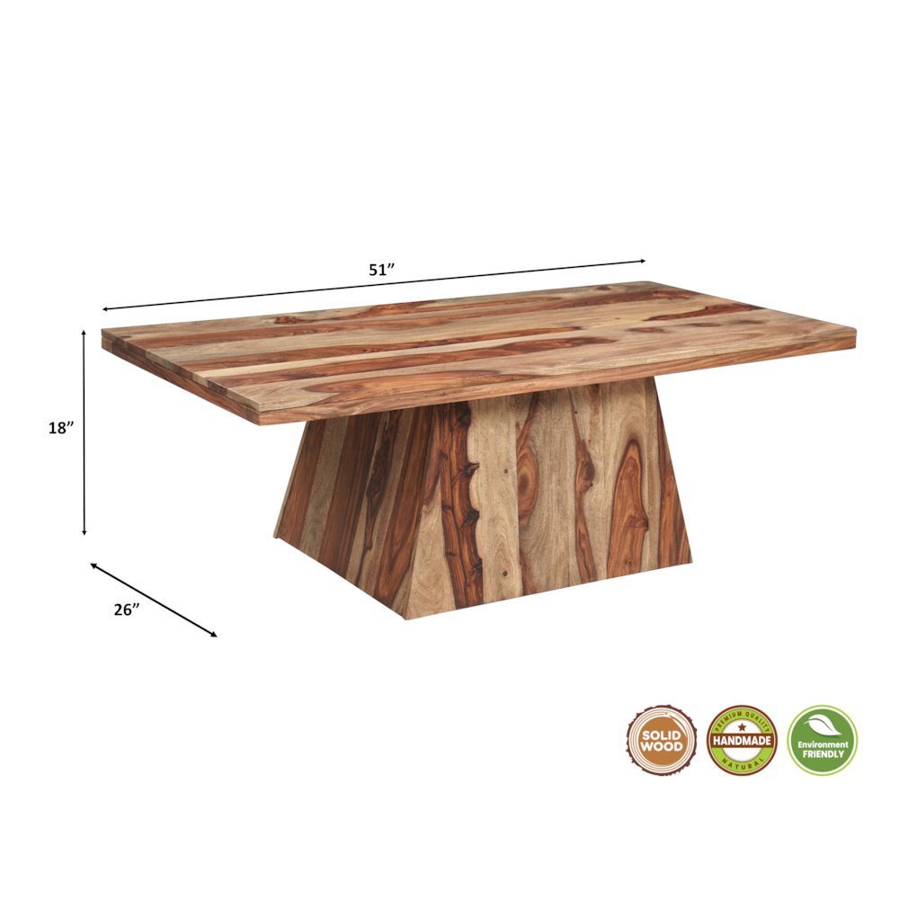 Marin 3-piece Rectangular Solid Wood Living Room Table Set. Picture 6