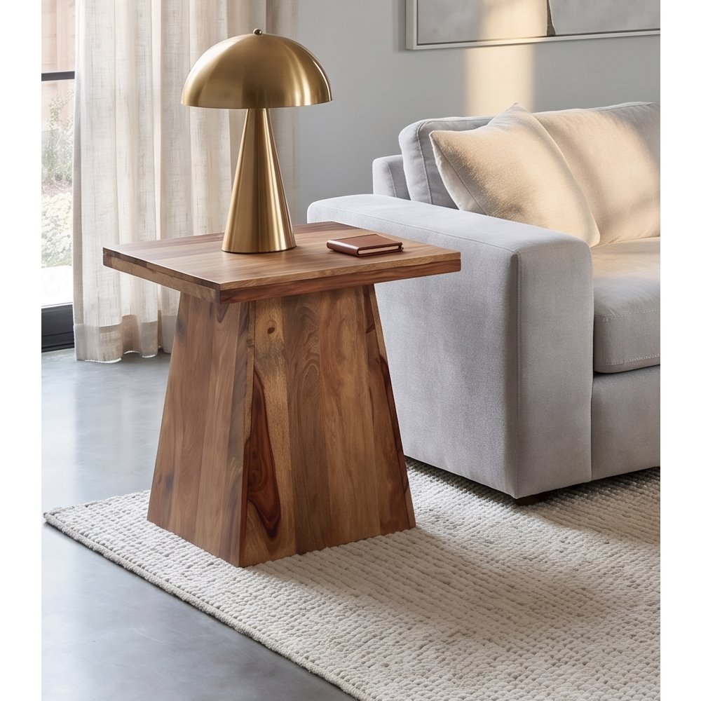 Marin 2-piece Modern Rectangular Solid Wood Living Room Table Set. Picture 4