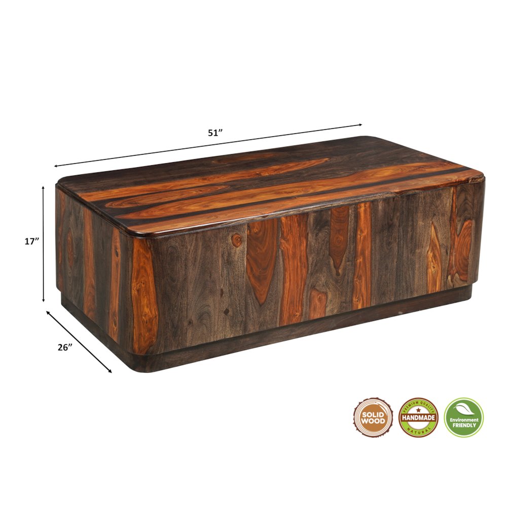 Marin 2-piece Rectangular Solid Wood Living Room Table Set. Picture 10