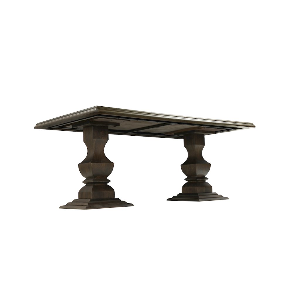 Adrien Solid Wood Rectangular Double Pedestal Dining Table. Picture 3