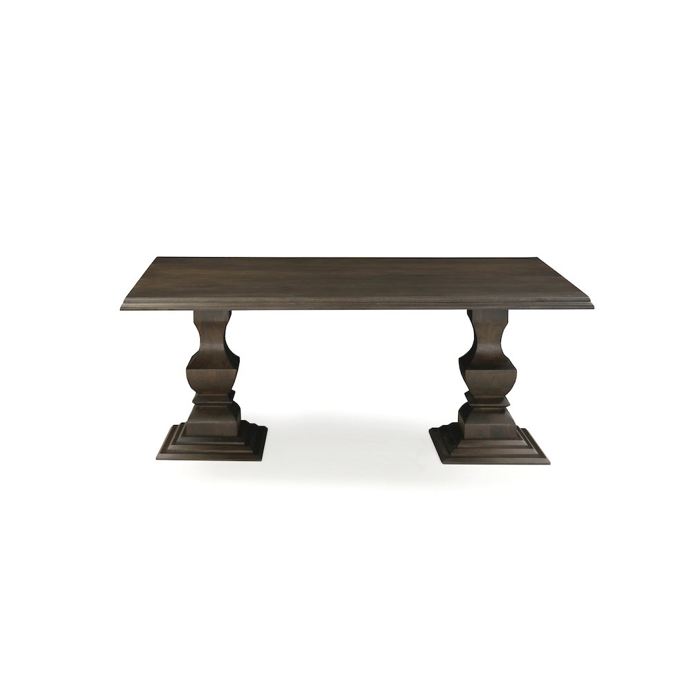 Adrien Solid Wood Rectangular Double Pedestal Dining Table. Picture 2