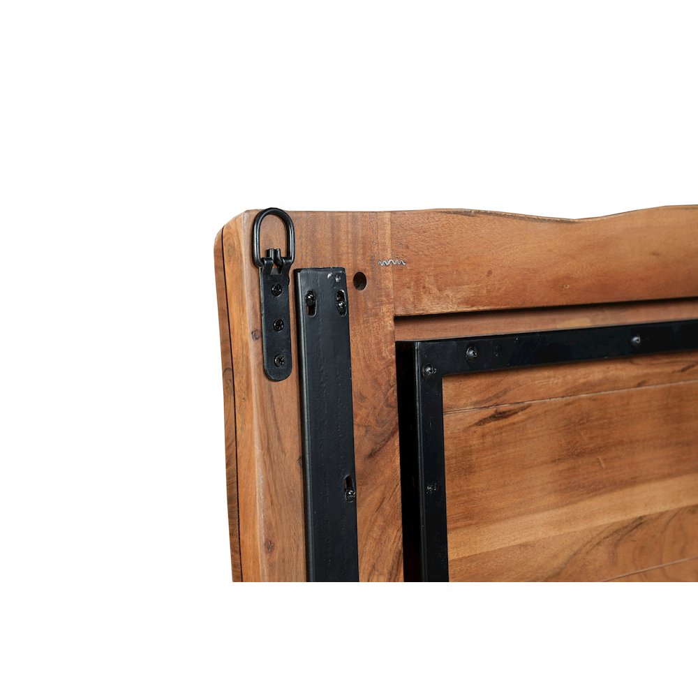 Linden Solid Wood Live Edge Panel Bed. Picture 9