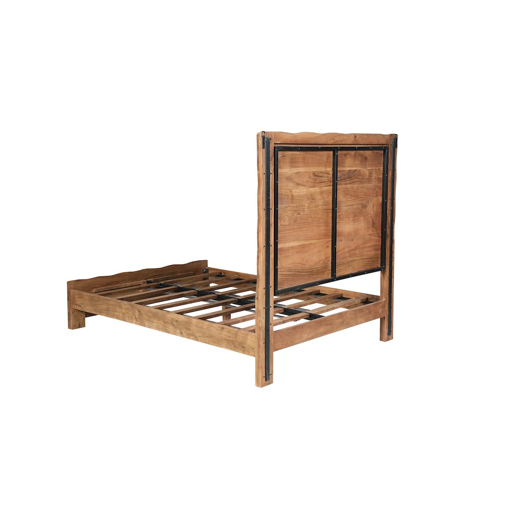 Linden Solid Wood Live Edge Panel Bed. Picture 5