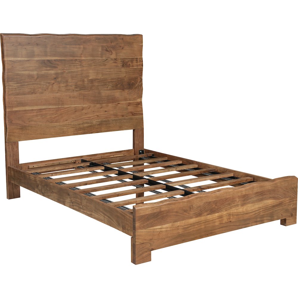 Linden Solid Wood Live Edge Panel Bed. Picture 3