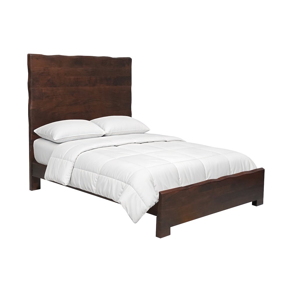 Linden Solid Wood Live Edge Panel Bed. Picture 3