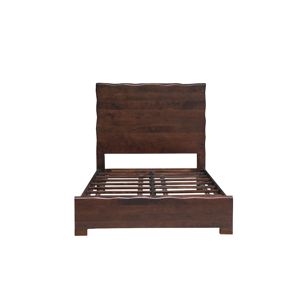 Linden Solid Wood Live Edge Panel Bed. Picture 5