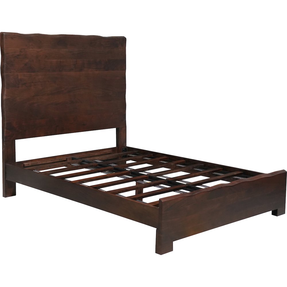 Linden Solid Wood Live Edge Panel Bed. Picture 4