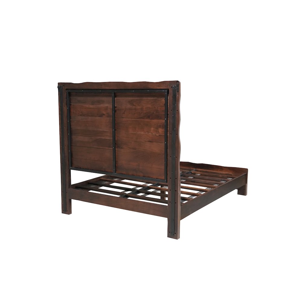 Linden Solid Wood Live Edge Panel Bed. Picture 6