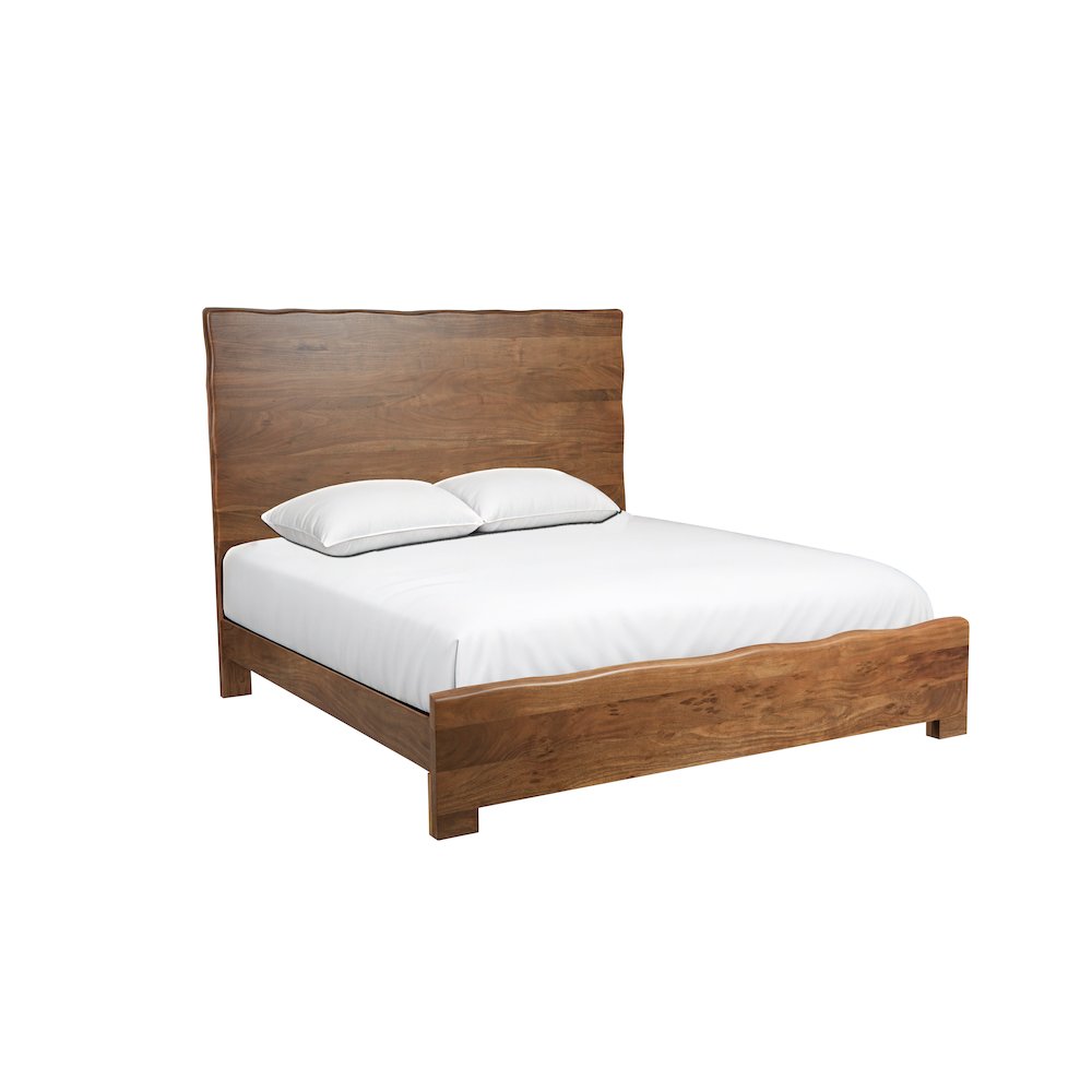 Linden Solid Wood Live Edge Panel Bed. Picture 3
