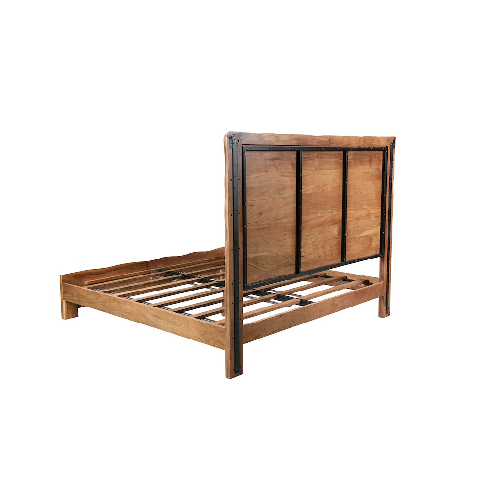Linden Solid Wood Live Edge Panel Bed. Picture 6