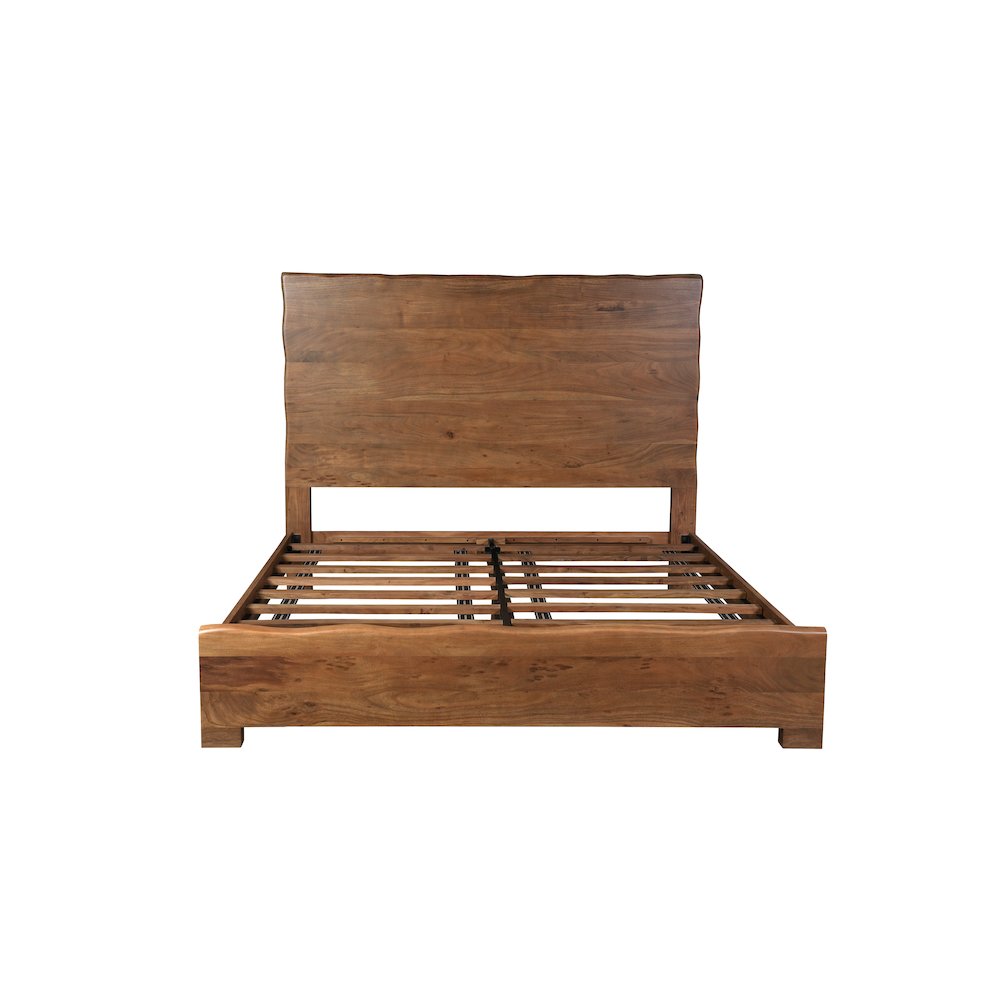 Linden Solid Wood Live Edge Panel Bed. Picture 5