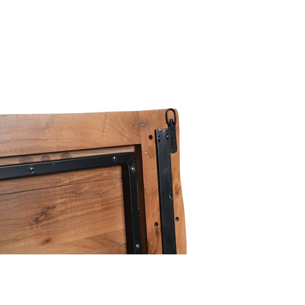 Linden Solid Wood Live Edge Panel Bed. Picture 9