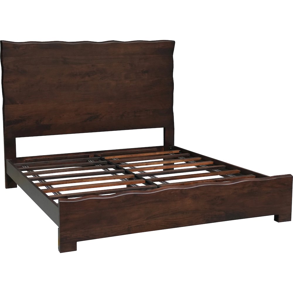 Linden Solid Wood Live Edge Panel Bed. Picture 4