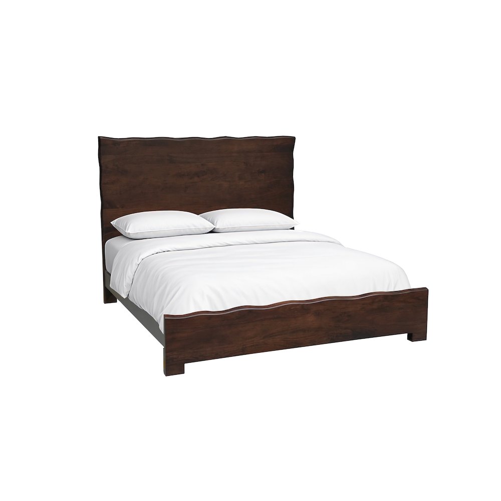 Linden Solid Wood Live Edge Panel Bed. Picture 3