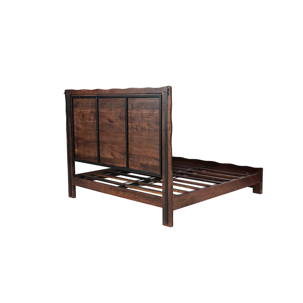 Linden Solid Wood Live Edge Panel Bed. Picture 6