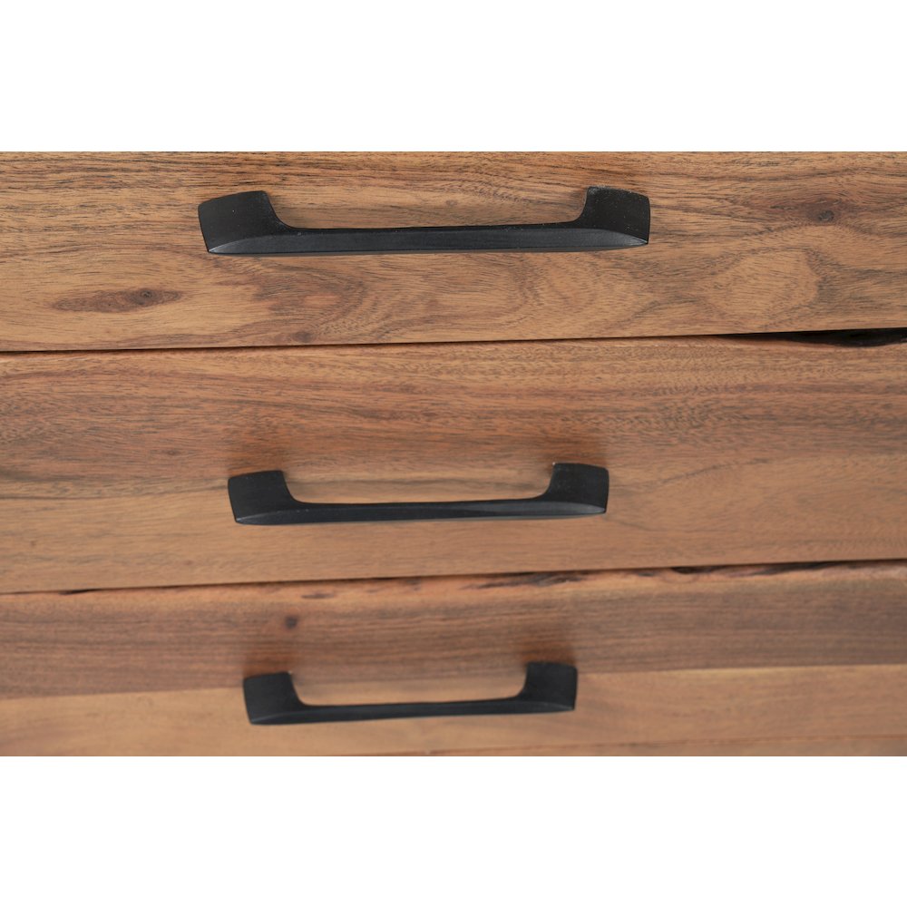 Linden Live Edge Solid Wood 3-drawer Nightstand. Picture 9