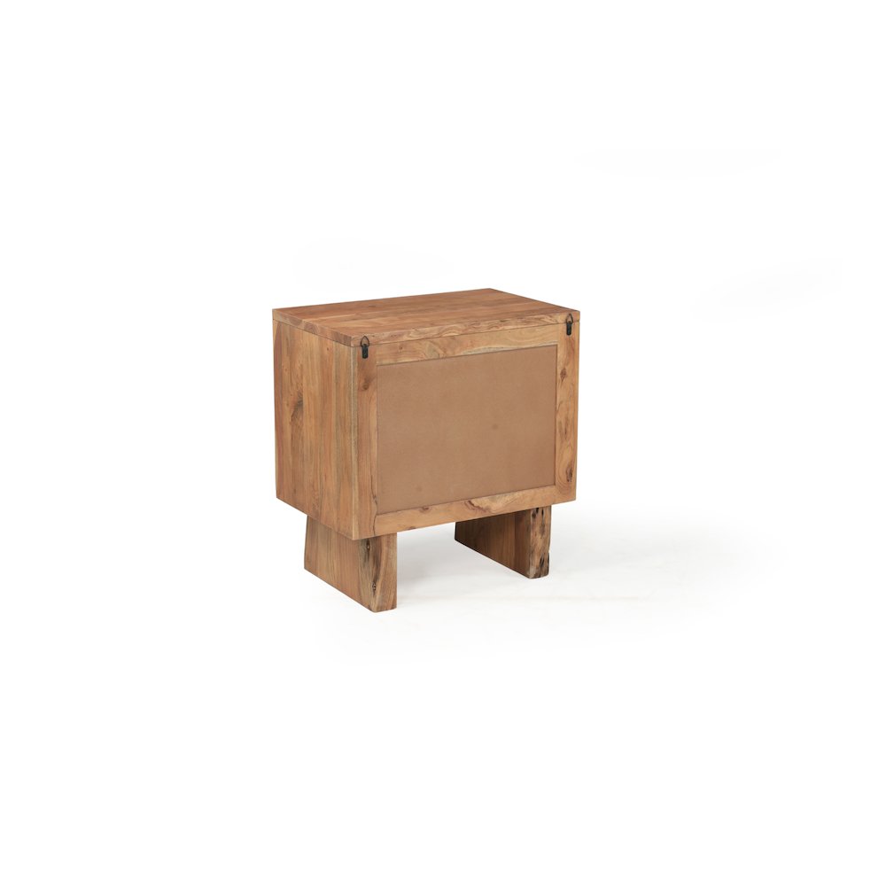 Linden Live Edge Solid Wood 3-drawer Nightstand. Picture 6