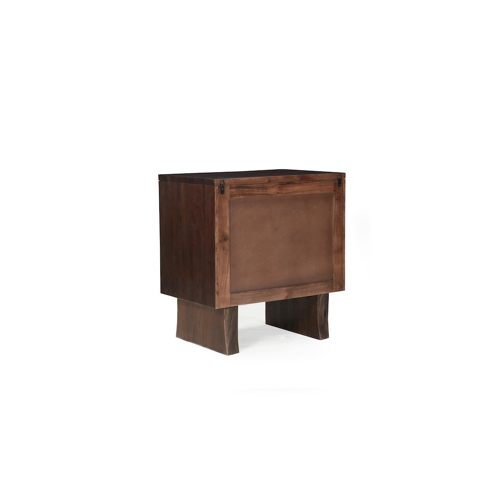 Linden Live Edge Solid Wood 3-drawer Nightstand. Picture 7