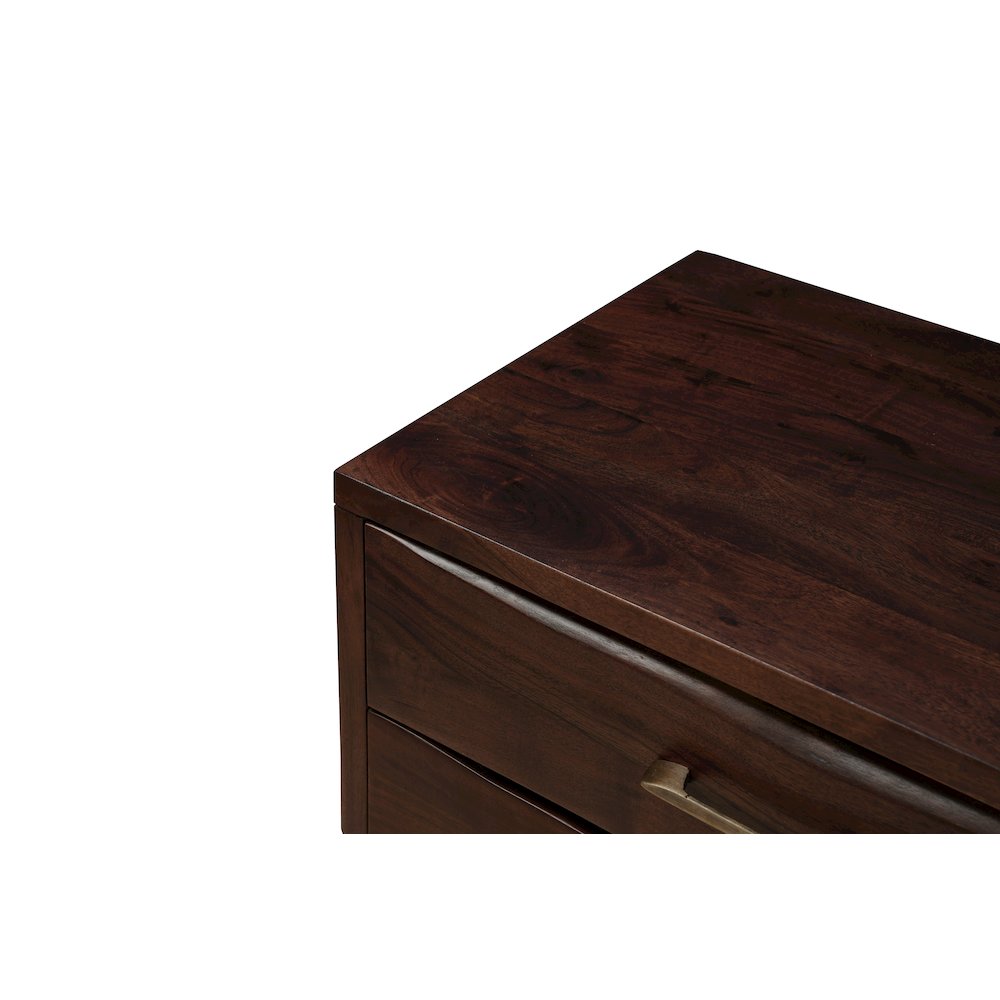 Linden Live Edge Solid Wood 3-drawer Nightstand. Picture 8