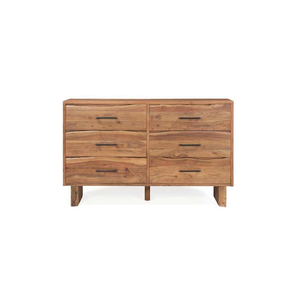 Linden Live Edge Solid Wood 6-drawer Dresser. Picture 4