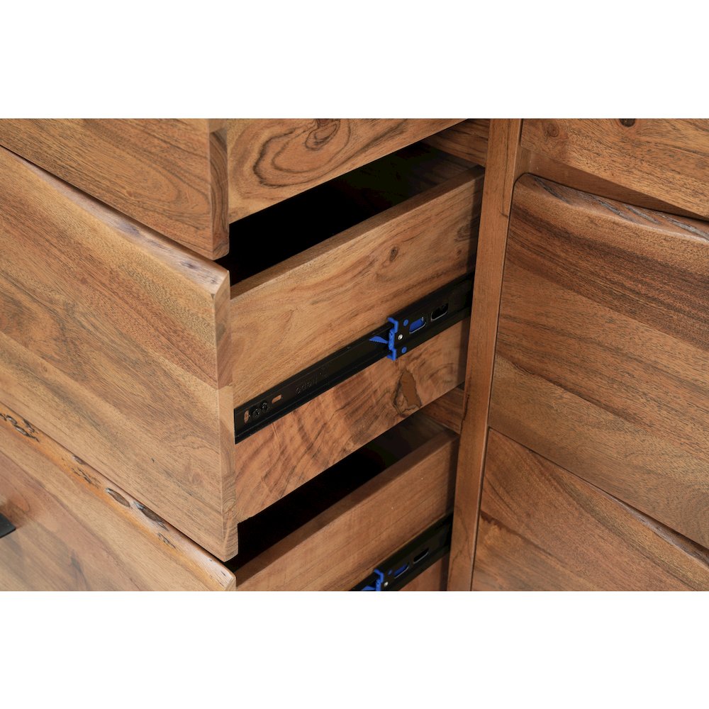 Linden Live Edge Solid Wood 6-drawer Dresser. Picture 10
