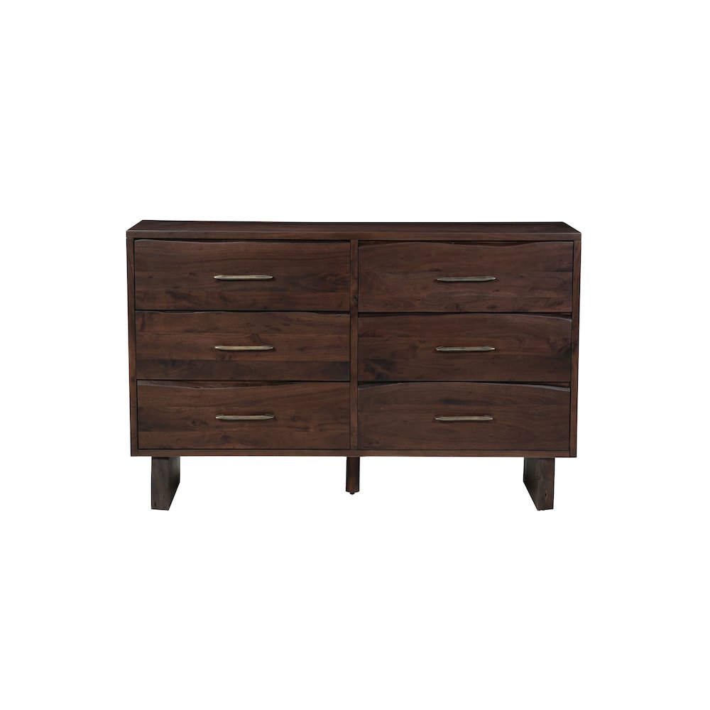 Linden Live Edge Solid Wood 6-drawer Dresser. Picture 4