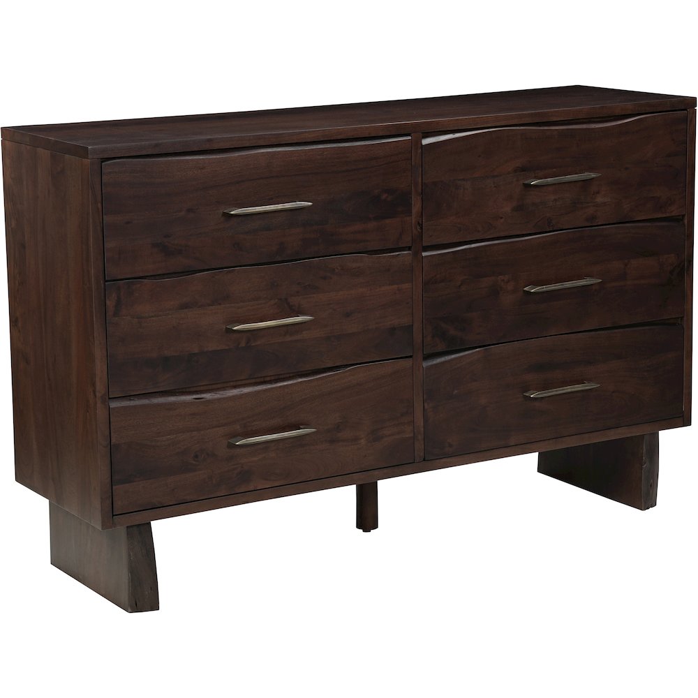 Linden Live Edge Solid Wood 6-drawer Dresser. Picture 3
