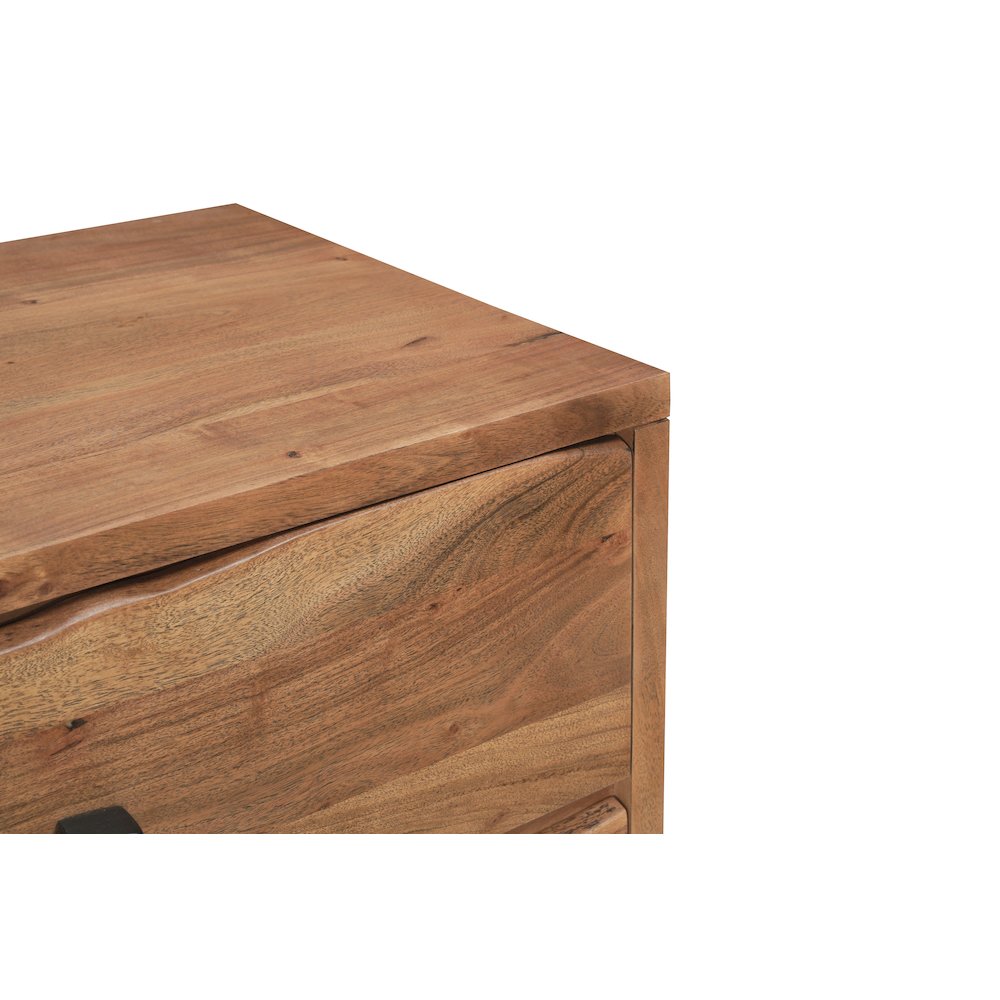 Linden Live Edge Solid Wood 5-drawer Chest. Picture 10