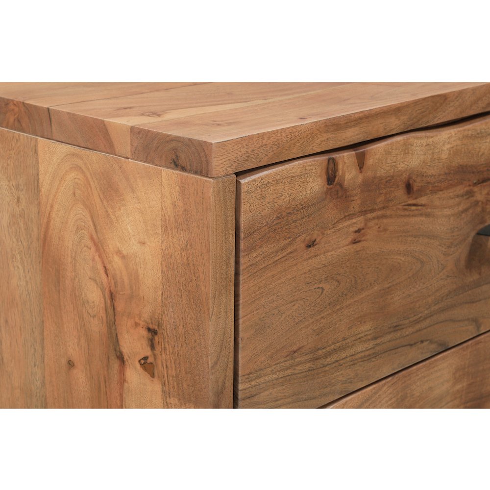 Linden Live Edge Solid Wood 5-drawer Chest. Picture 9