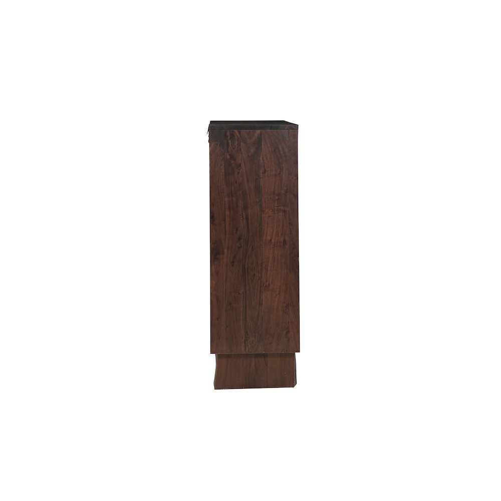 Linden Live Edge Solid Wood 5-drawer Chest. Picture 6