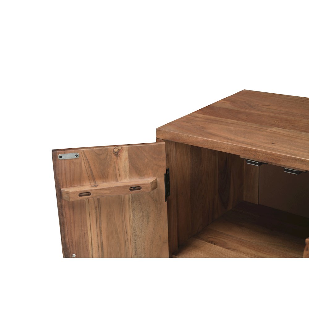 Linden Live Edge Solid Wood 6-door Sideboard. Picture 6