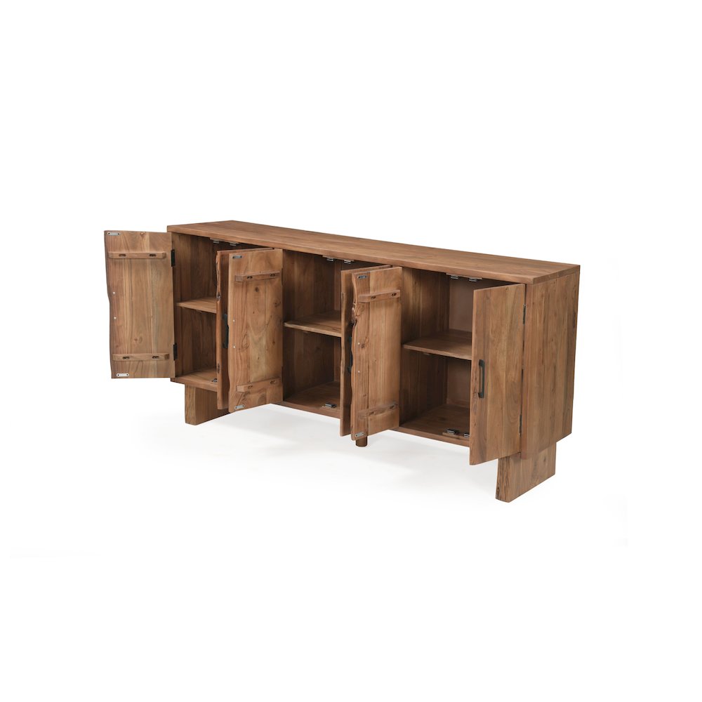 Linden Live Edge Solid Wood 6-door Sideboard. Picture 3
