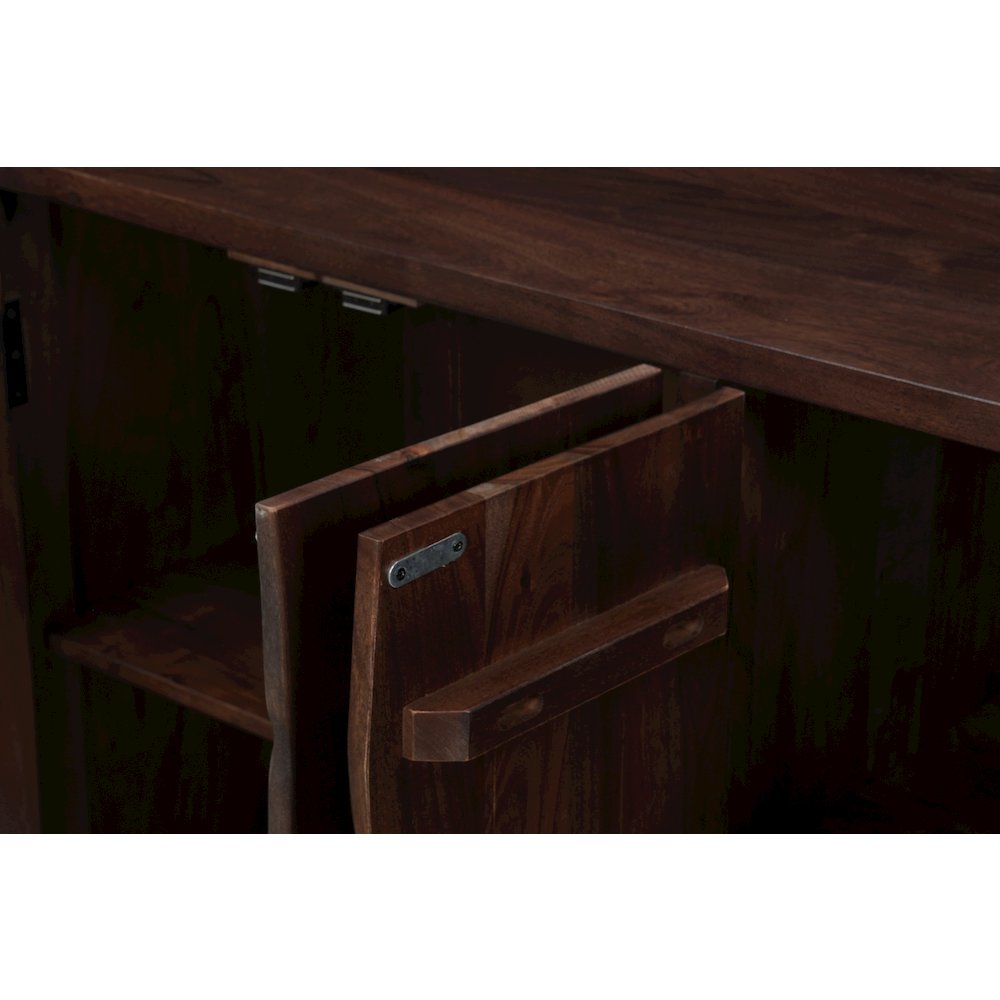 Linden Live Edge Solid Wood 6-door Sideboard. Picture 5