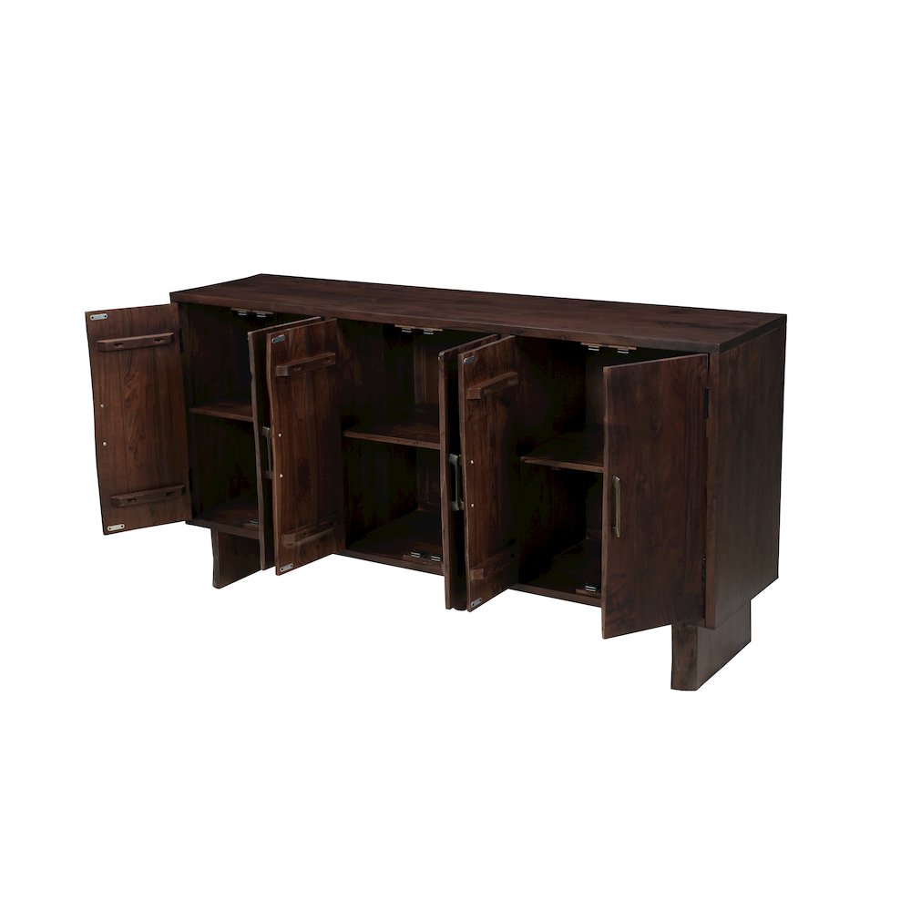 Linden Live Edge Solid Wood 6-door Sideboard. Picture 3