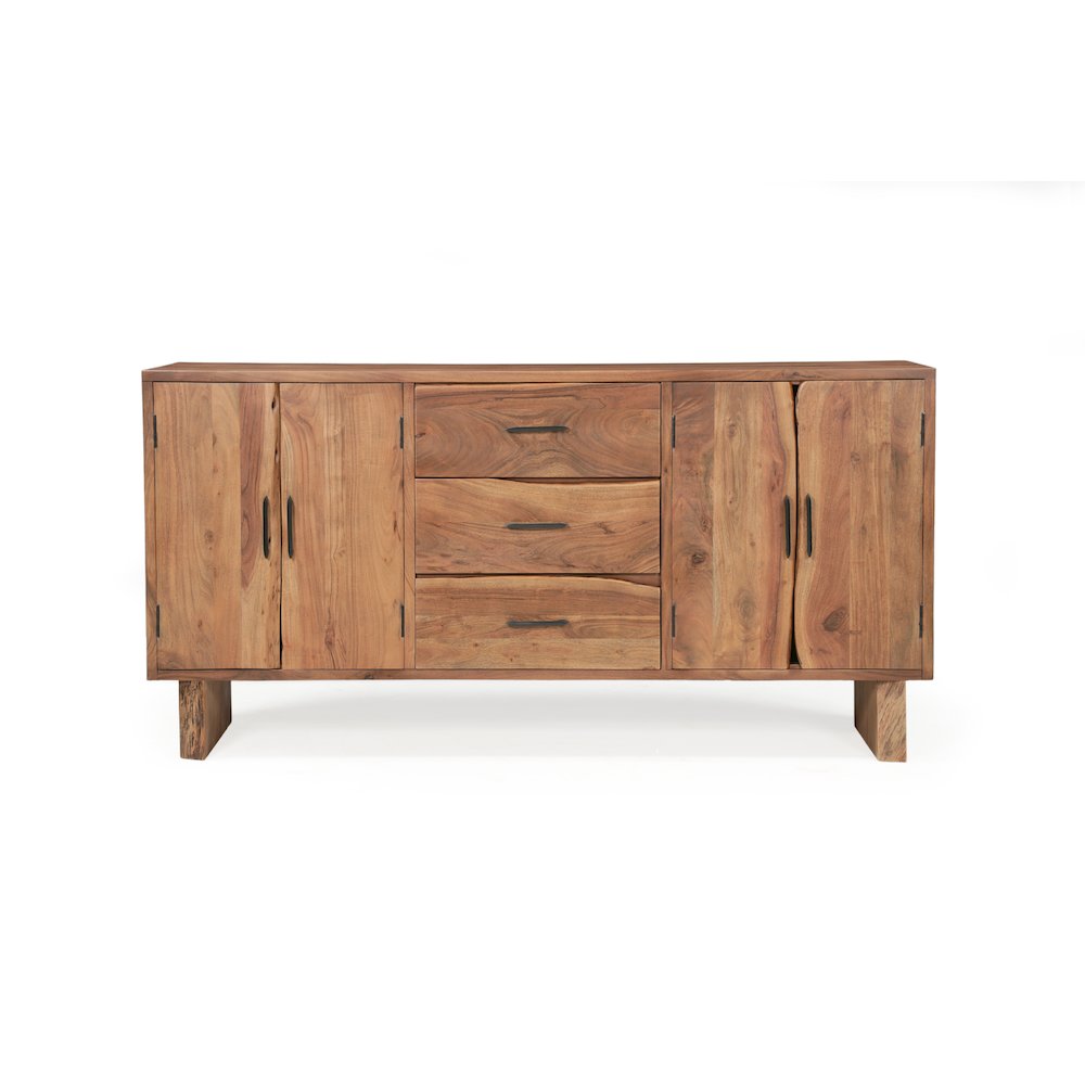 Linden Live Edge Solid Wood 3-drawer 4-door Sideboard. Picture 3
