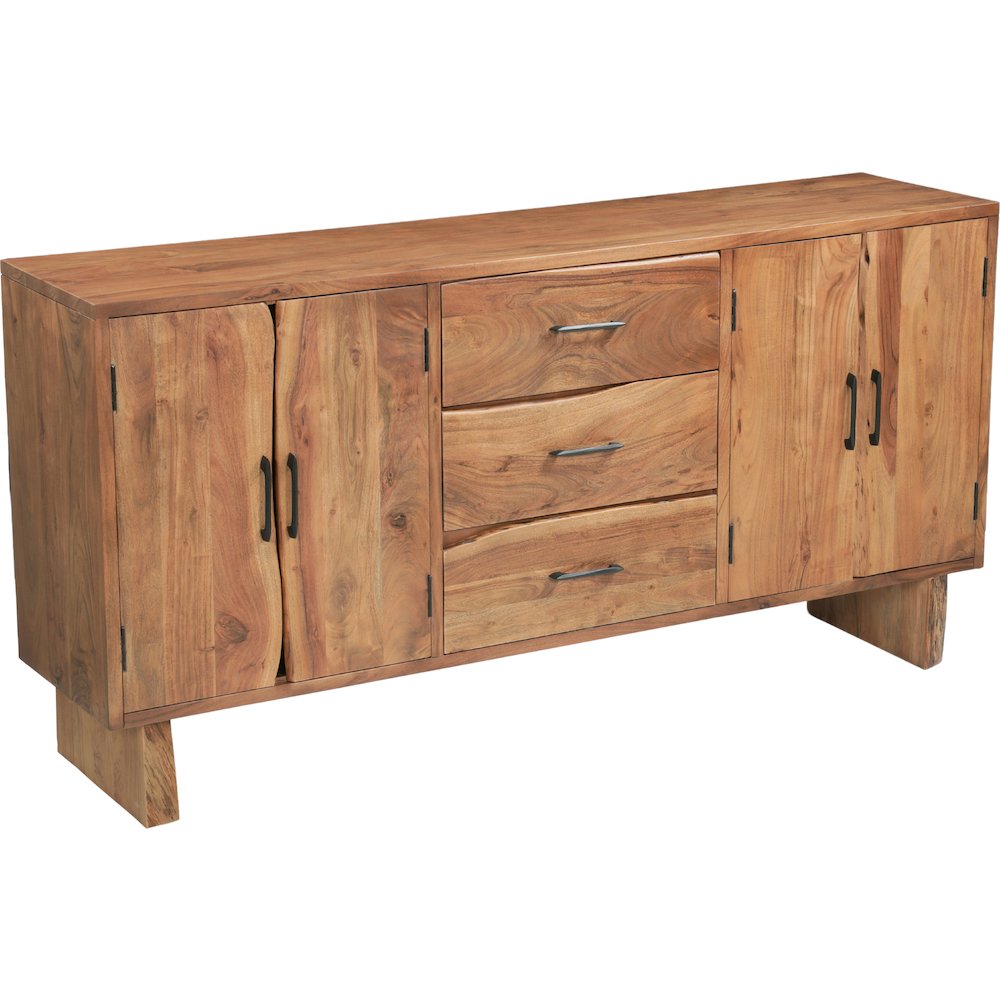 Linden Live Edge Solid Wood 3-drawer 4-door Sideboard. Picture 2