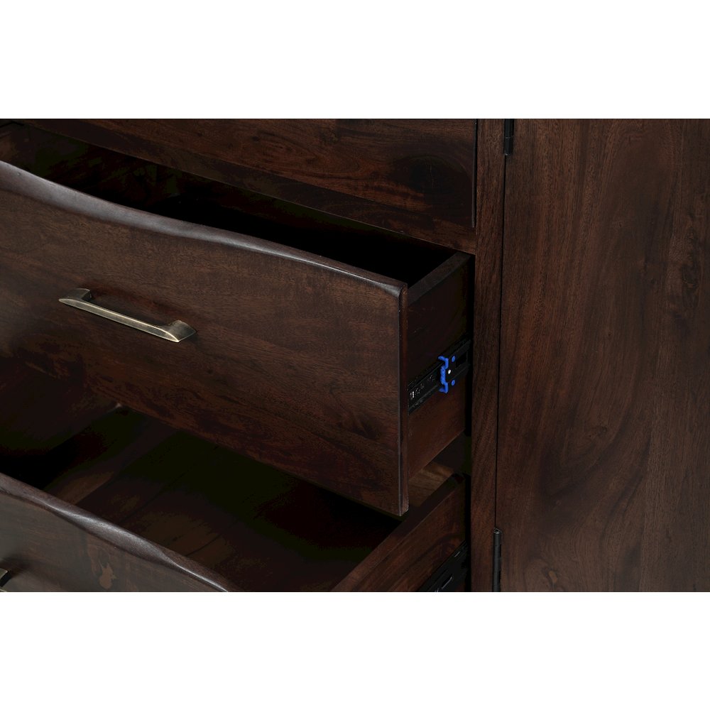 Linden Live Edge Solid Wood 3-drawer 4-door Sideboard. Picture 9