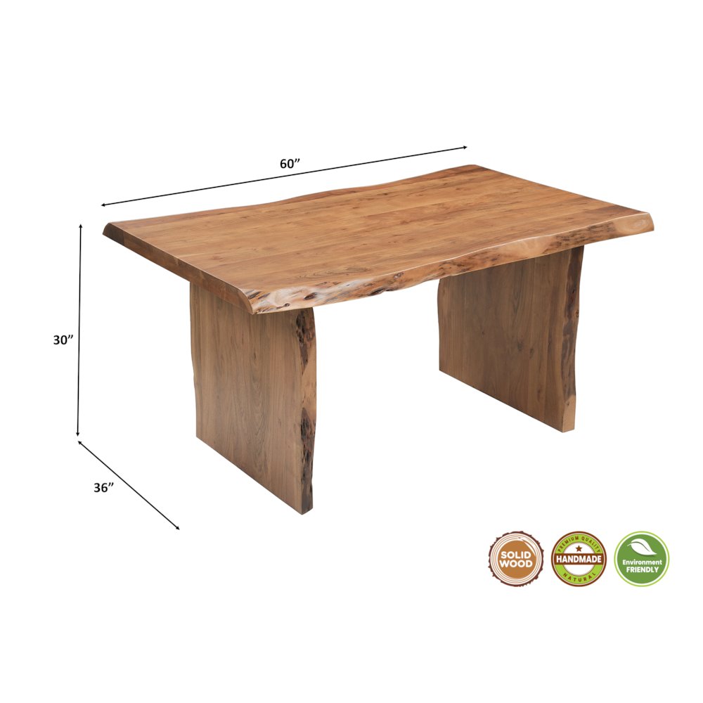 Linden 7-piece Solid Wood Live Edge Dining Set. Picture 9