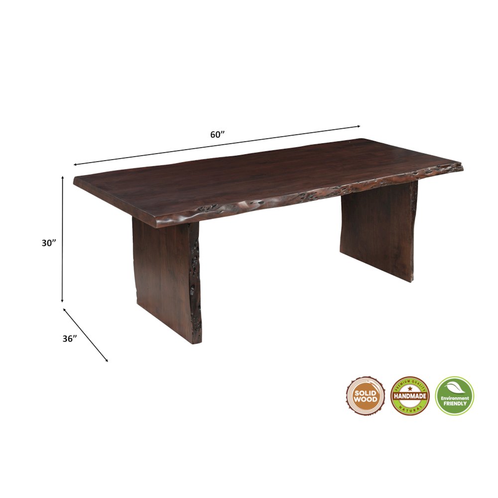 Linden 7-piece Solid Wood Live Edge Dining Set. Picture 6