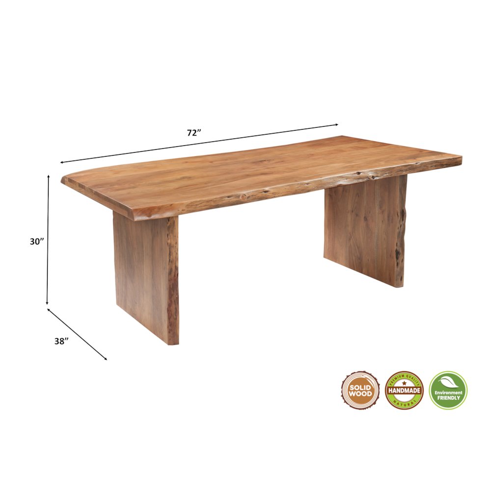 Linden 7-piece Solid Wood Live Edge Dining Set. Picture 7