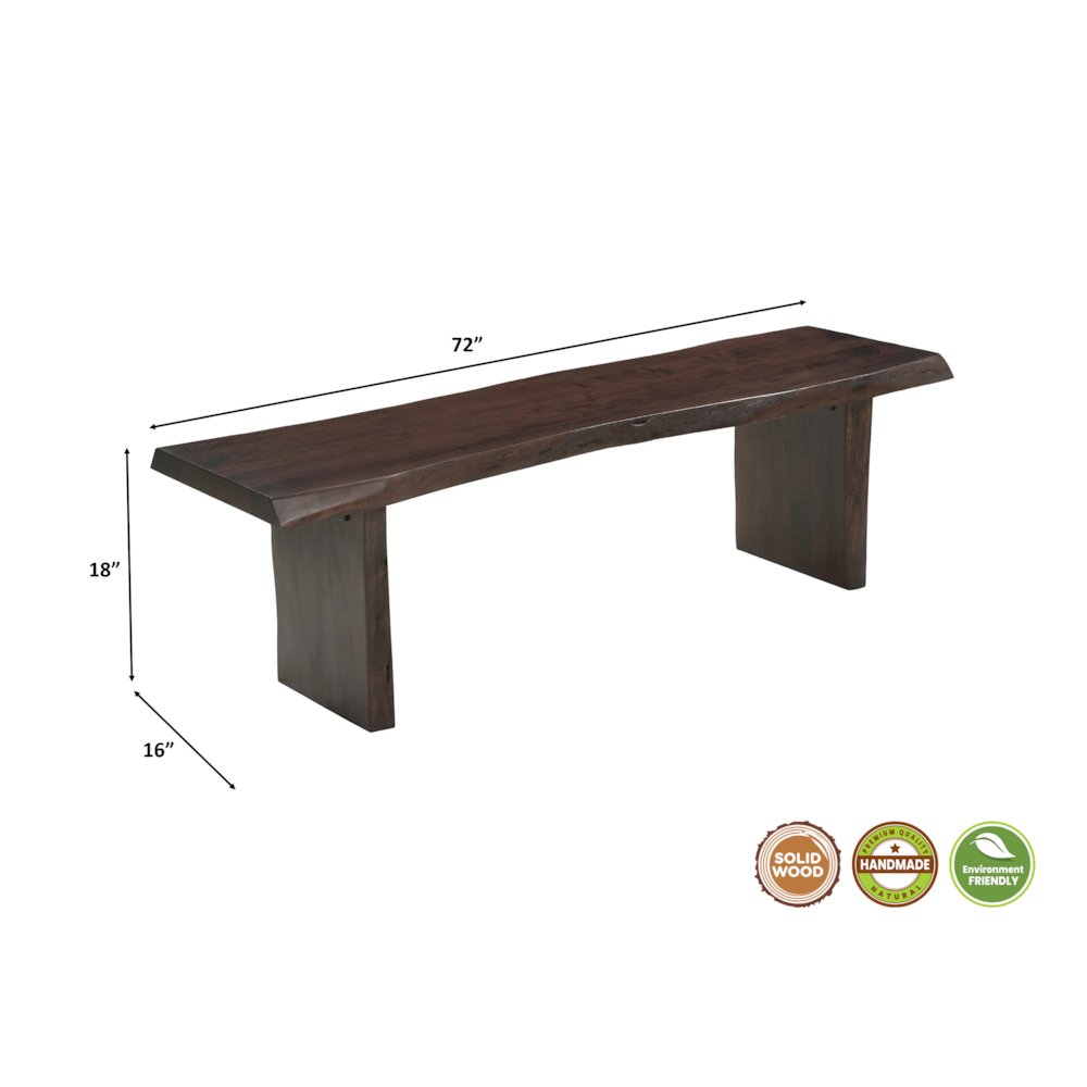 Linden 6-piece Solid Wood Live Edge Dining Set. Picture 14