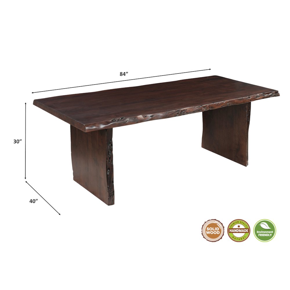 Linden 7-piece Solid Wood Live Edge Dining Set. Picture 6