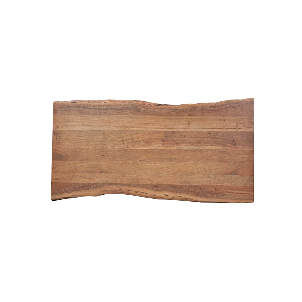 Linden Solid Wood Rectangular Live Edge Coffee Table. Picture 5