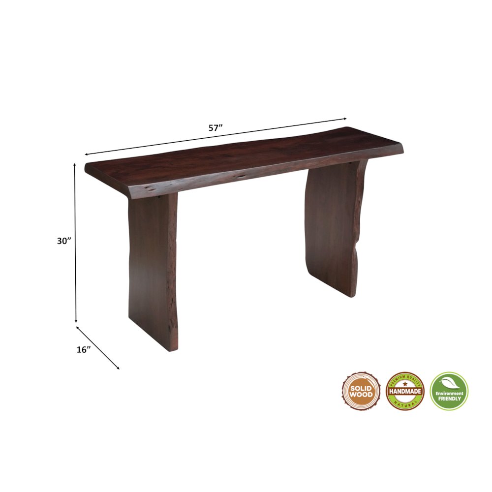 Linden Solid Wood Live Edge Console Table. Picture 8