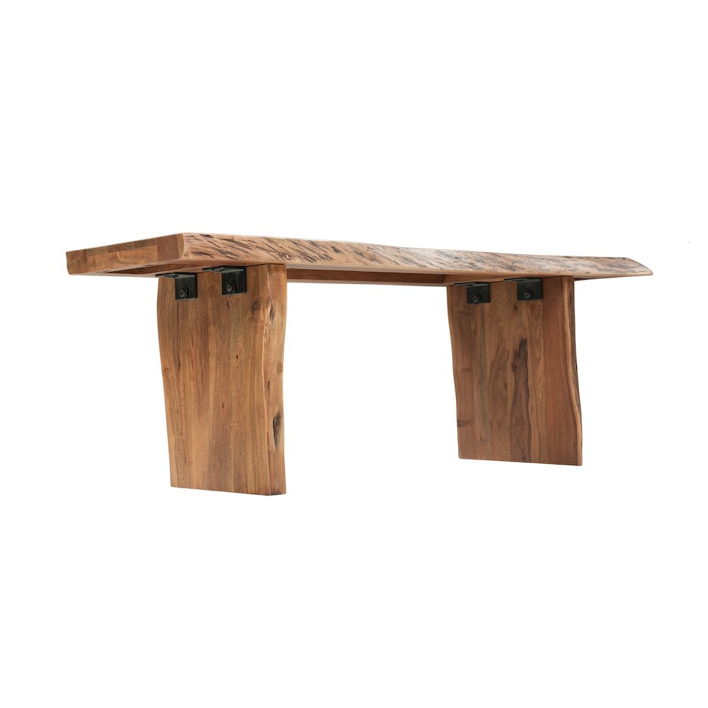 Linden Solid Wood Live Edge Bench. Picture 4