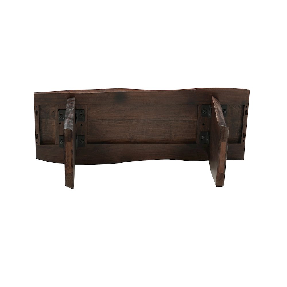 Linden Solid Wood Live Edge Bench. Picture 5