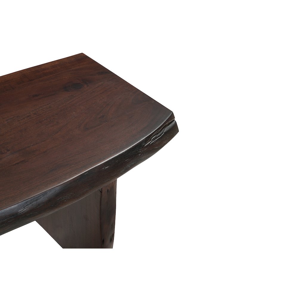 Linden Solid Wood Live Edge Bench. Picture 7